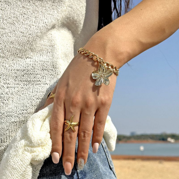 Браслет цепочка с подвеской в форме клевера CJT11477