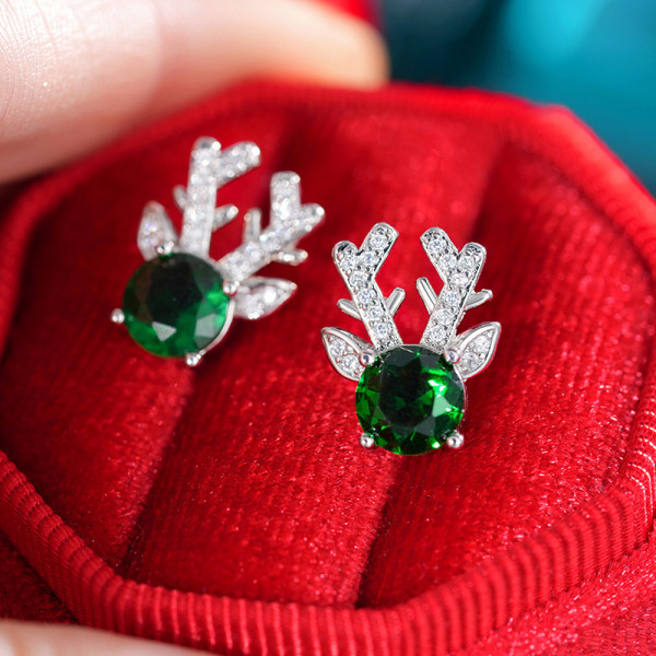 Праздничные серьги «Оленьи рога» CJR87097