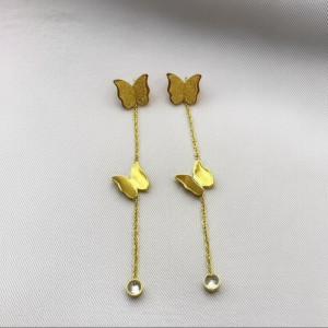 Длинные серьги «Тройные бабочки» J10230CJJ