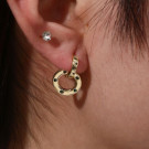 Серьги-кольца с черными кристаллами CJL53903