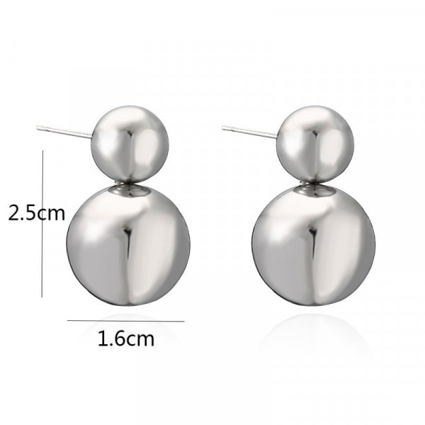 Серьги-пусеты «Двойные сферы» M94699
