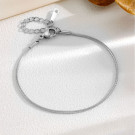 Браслет-цепочка плетения «змея» минималистичный CJT19668