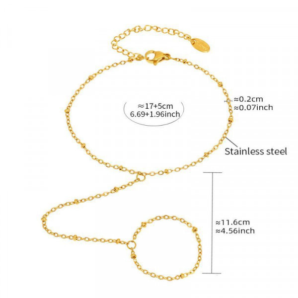 Браслет слейв солнечные капли на тонкой цепи CJL82923