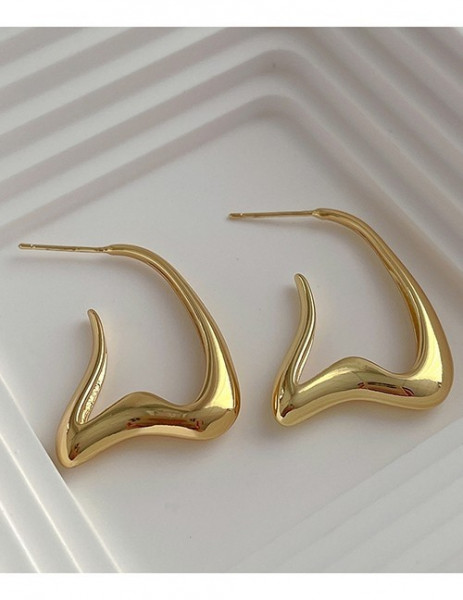 Серьги-пусеты «Геометрическая волна» T94048