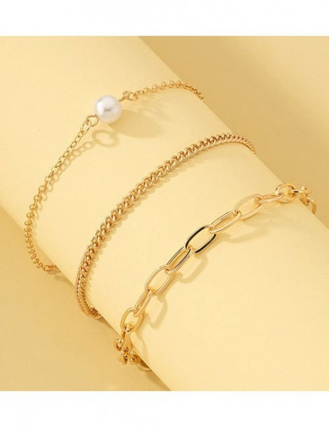 Набор браслетов на ногу с жемчугом Z31144