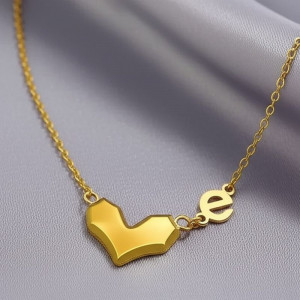 Цепочка медная с напылением золотом сердце 1J11809CJJ