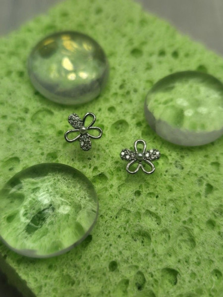 Серьги медь с напылением платиной J10693CJJ