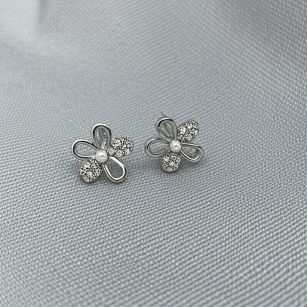 Серьги медь с напылением платиной J10693CJJ