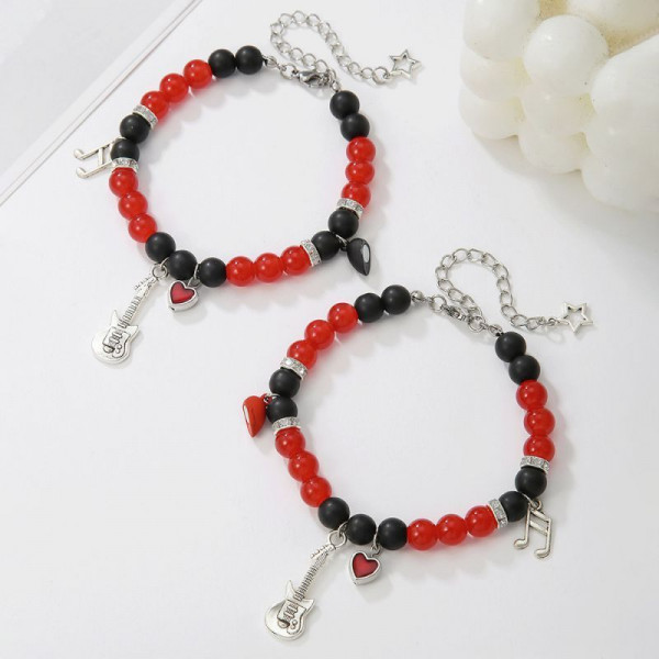 Парные браслеты контрастная энергия с подвесками CJK56071