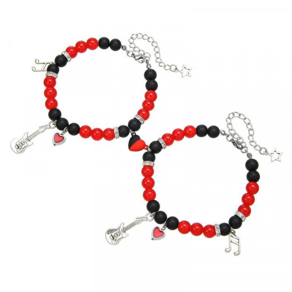 Парные браслеты контрастная энергия с подвесками CJK56071