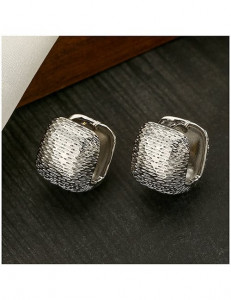 Массивные серебристые конго с паве Z54195