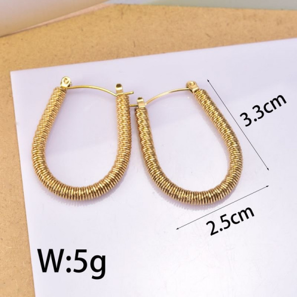 Серьги-кольца с зернистой фактурой CJD01898