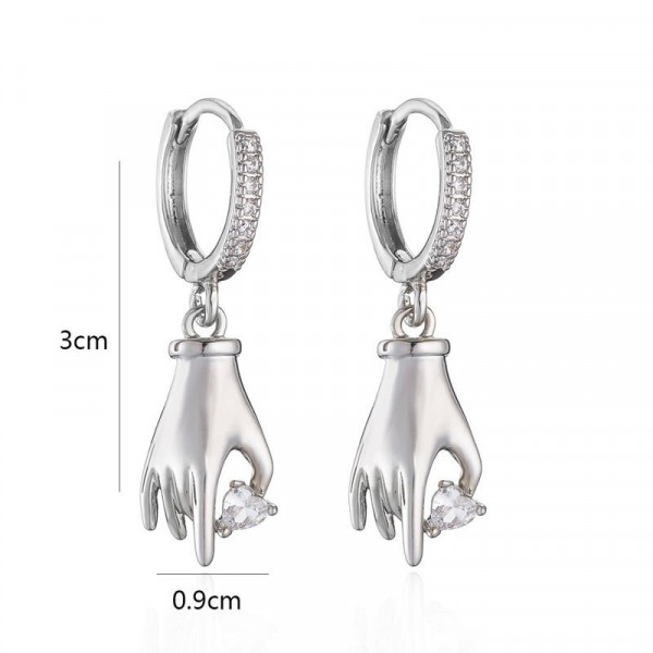 Серьги-кольца «Золотая рука» N96331