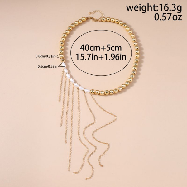 Колье ювелирный сплав жемчуг 1J12215CJJ