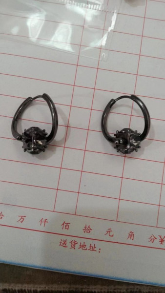 Серьги ювелирный сплав с серебряным гвоздиком J10439CJJ