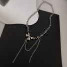 Цепочка-галстук с бантиком и каскадом нитей CJH88266