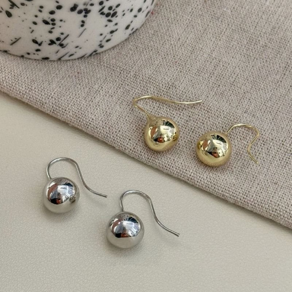 Серьги-крючки Сферы минимализм CJD82651