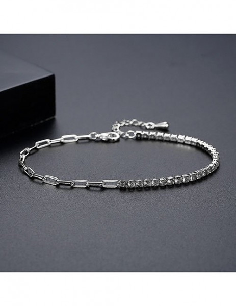 Браслет-цепь с комбинированным плетением L80380