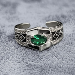 Кольцо напыление платиной с цирконом 1J11685CJJ