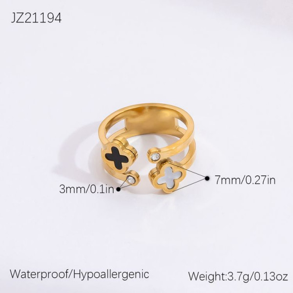 Кольцо из стали с напылением золотом J11462CJJ