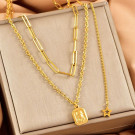 Колье из стали CJL34042