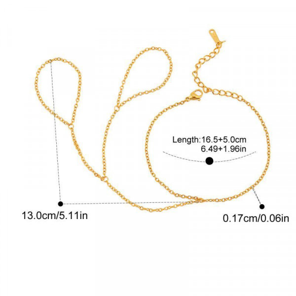 Браслет слейв утонченная классика с фианитом CJL02231