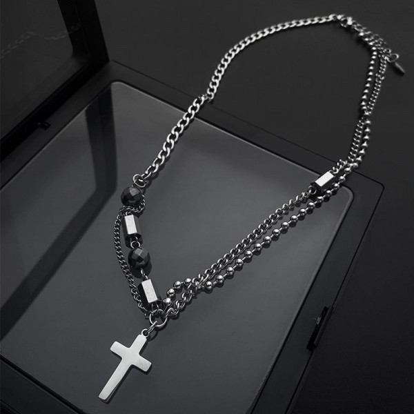 Двухсоставная цепочка с подвеской в виде креста CJH50204