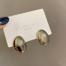 Массивные серьги-пусеты Овалы из гладкого металла CJC61029