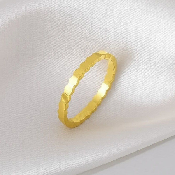 Кольцо с геометрическим рельефом «соты» J11509CJJ