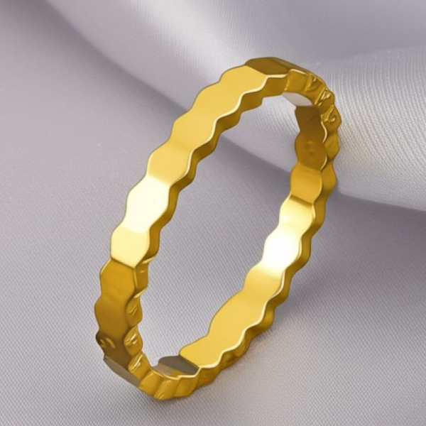 Кольцо с геометрическим рельефом «соты» J11509CJJ