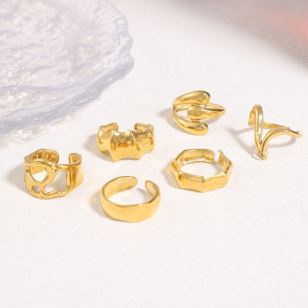 Массивное кольцо с органической перфорацией CJL13477