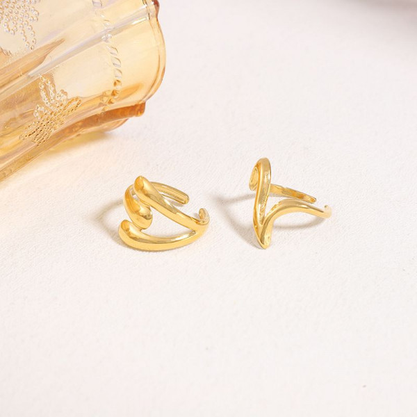 Массивное кольцо с органической перфорацией CJL13477