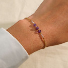 Браслет-цепочка с фиолетовыми камнями CJH76190