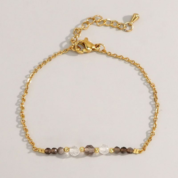 Браслет-цепочка с фиолетовыми камнями CJH76190