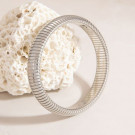 Браслет жесткий сетчатый в серебристом исполнении CJL45264