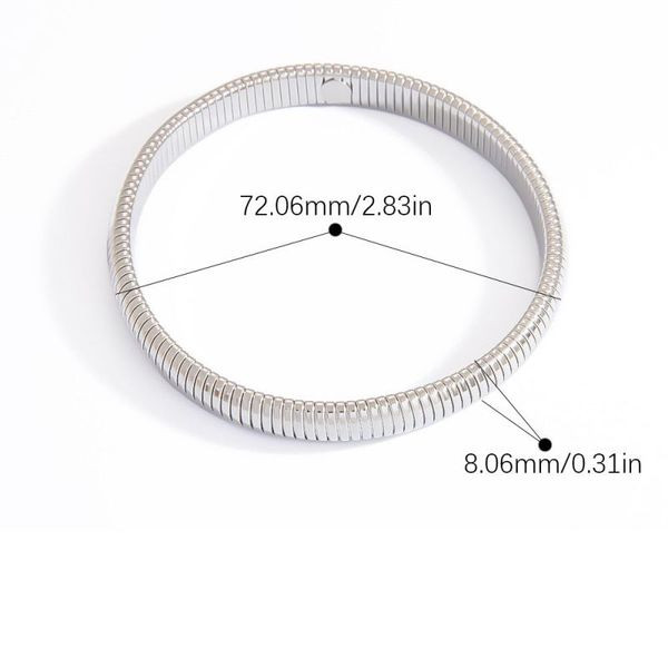 Браслет жесткий сетчатый в серебристом исполнении CJL45264