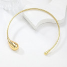 Шейный обруч жесткий с каплевидными наконечниками и гладкой полировкой CJD89366