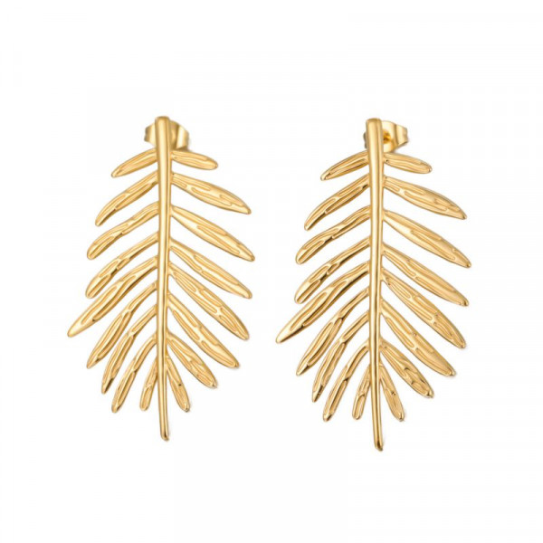 Серьги-пусеты Пальмовый лист CJR56343