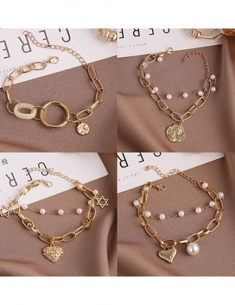 Браслет цепочка с медальоном Z43981