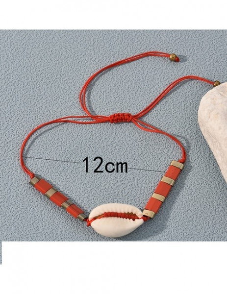 Браслет из бисера с ракушкой R80203