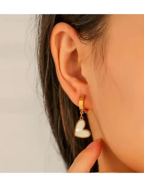 Серьги Висячие Сердца черные J10001CJJ