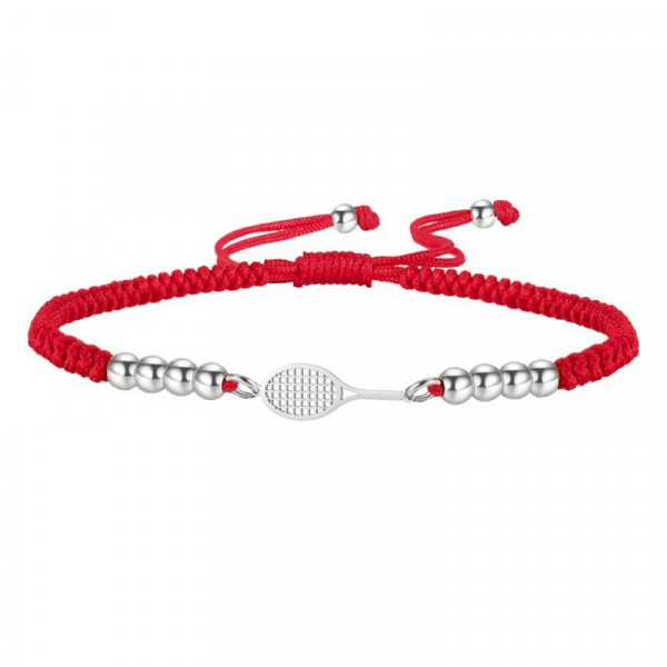 Браслет нить с серебристым ажурным солнцем CJS53065