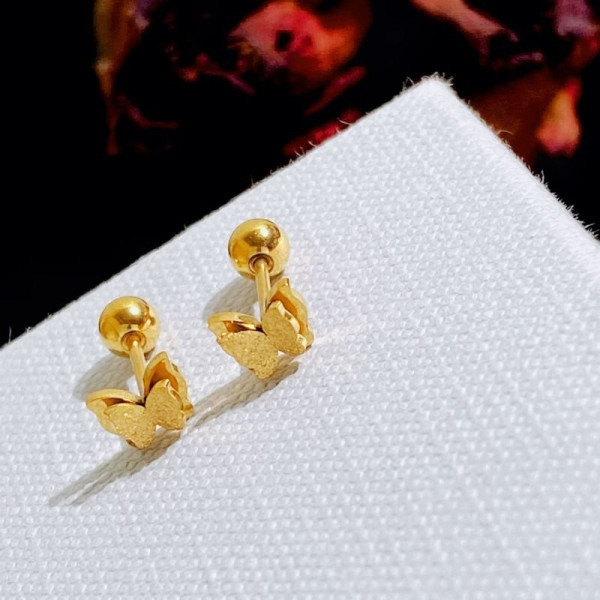 Объемные серьги-пусеты Бабочки CJC98399