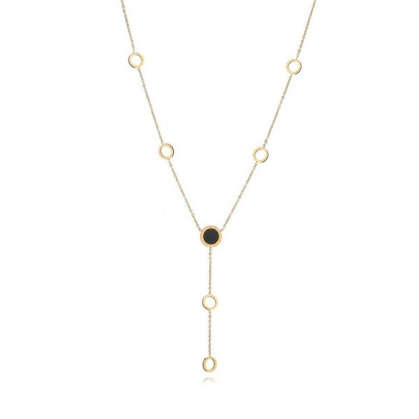 Колье медицинская сталь с напылением золотом J10636CJJ