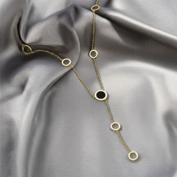 Колье медицинская сталь с напылением золотом J10636CJJ