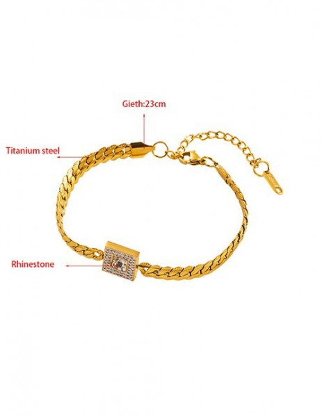 Браслет цепочка с квадратным элементом Z54767