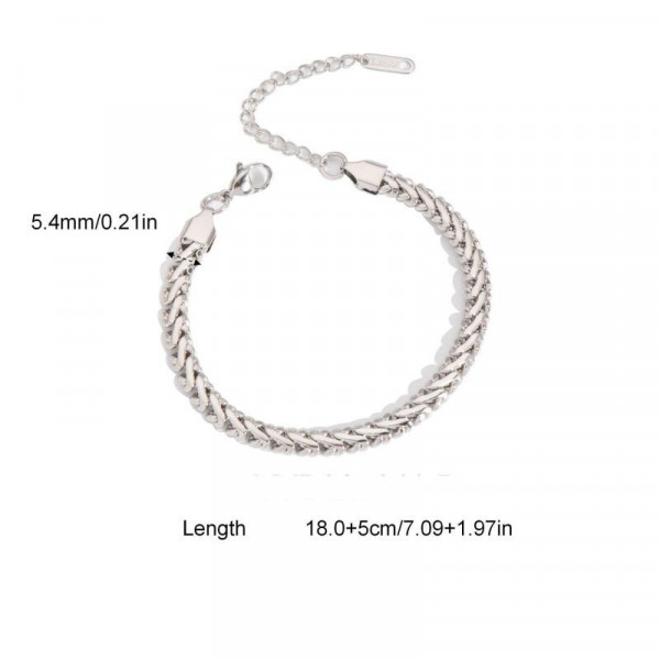 Браслет цепочка плоского плетения в золотом исполнении CJL84070