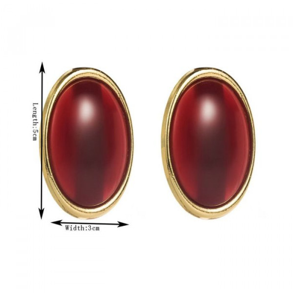 Элегантные серьги-пусеты овальной формы CJM32222