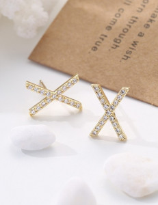 Серьги-пусеты «Перекрестье» U98770