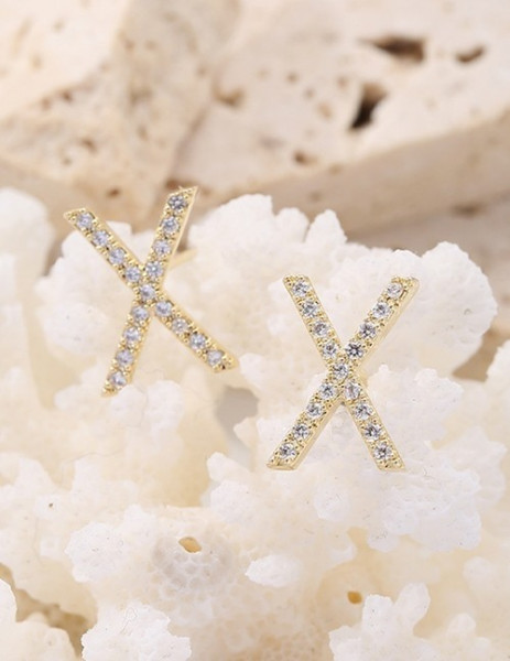 Серьги-пусеты «Перекрестье» U98770